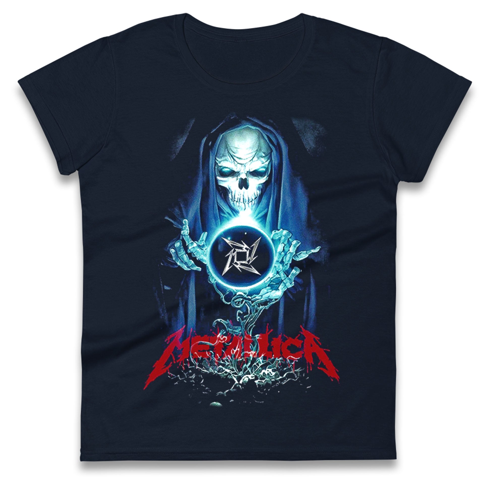 Metallica Skellington Sorcerer Ladies T Shirt
