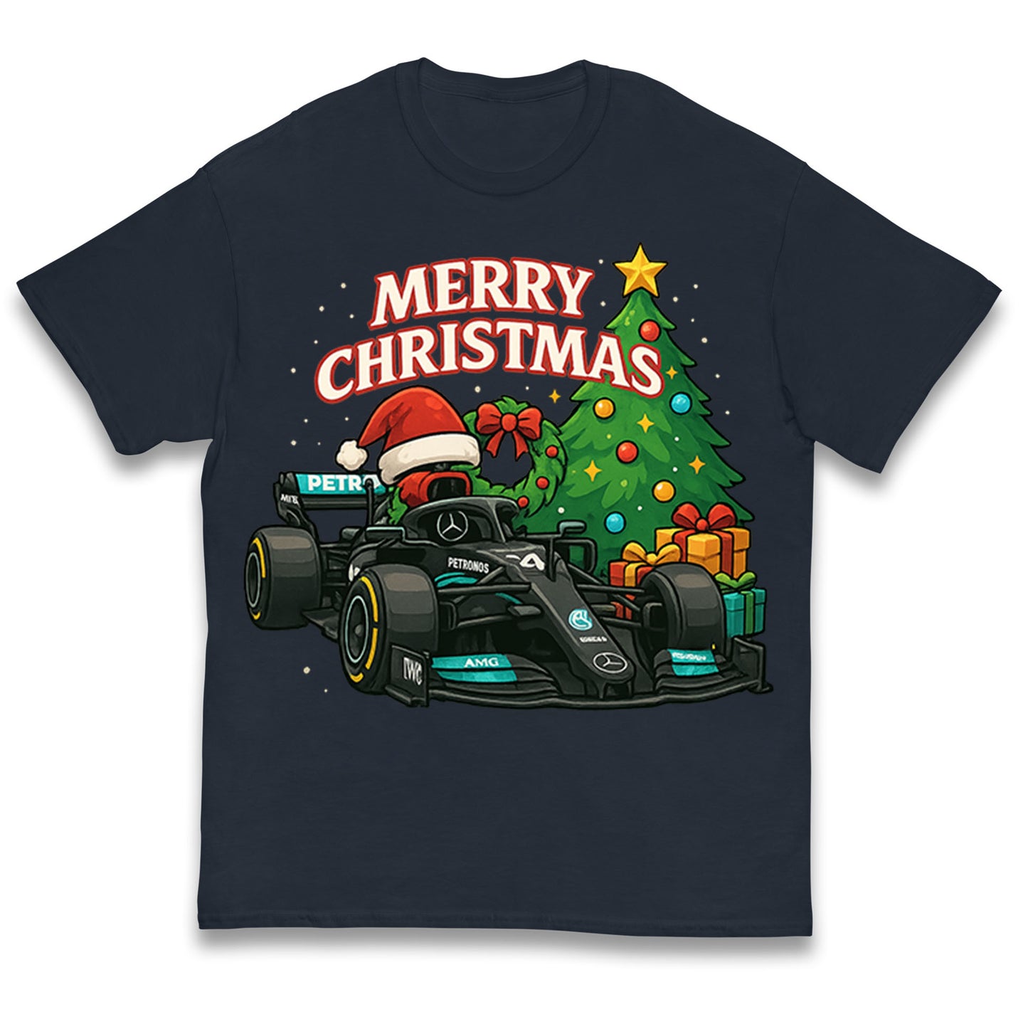Mercedes F1 Christmas Kids T Shirt