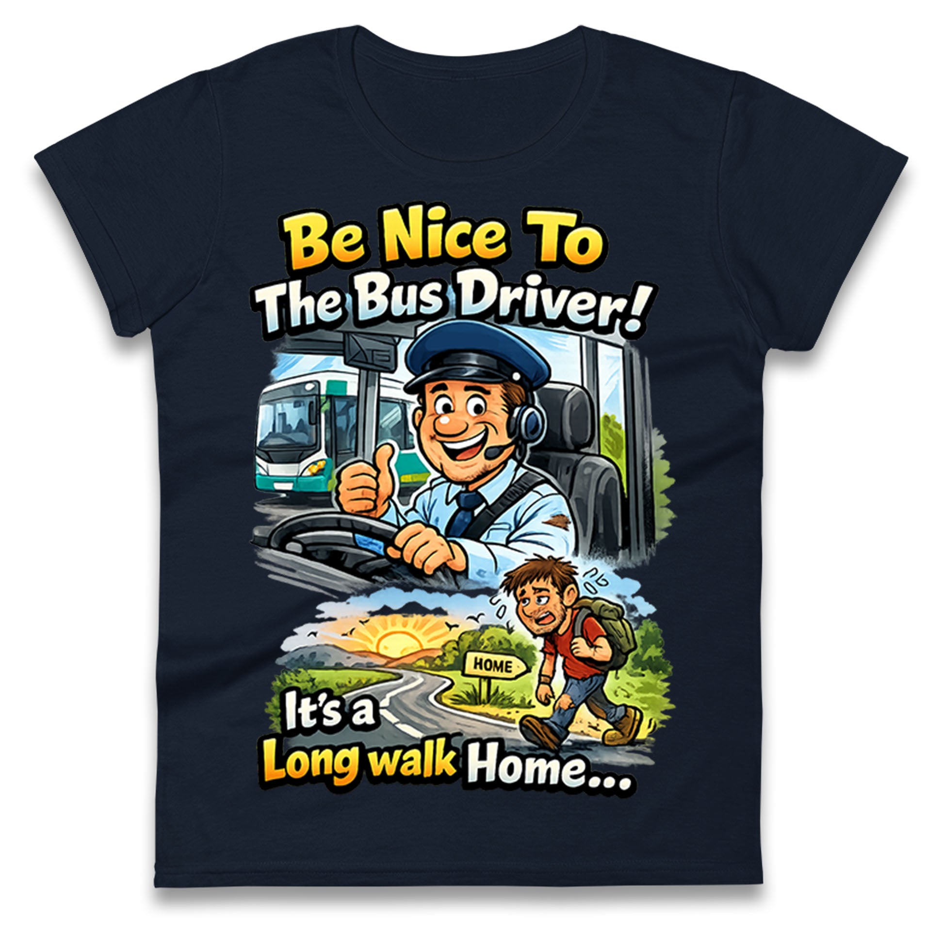 Bus Driver Ladies T Shirt