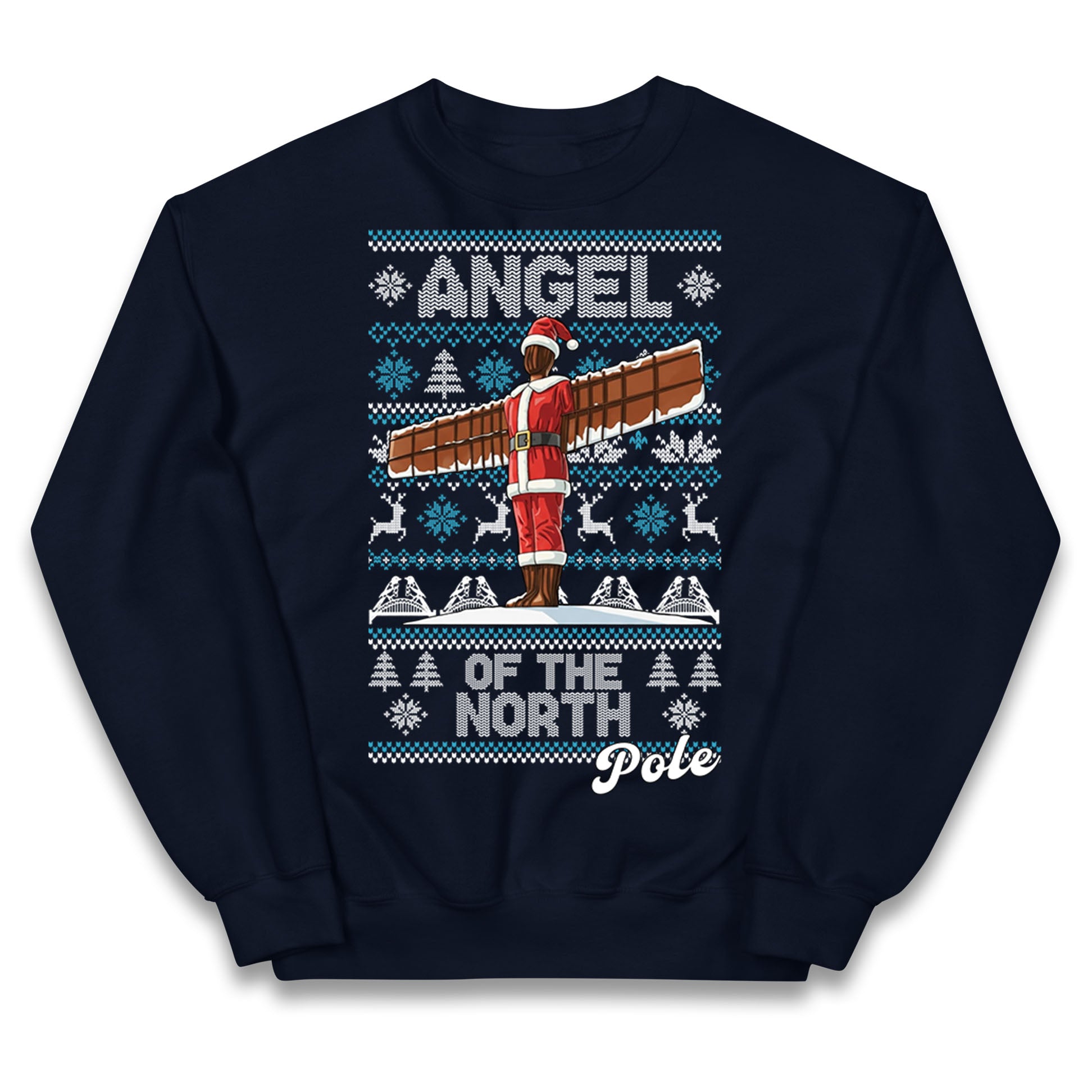 Angel Of The North Pole Christmas Kids Jumper