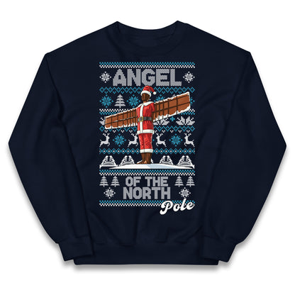 Angel Of The North Pole Christmas Kids Jumper