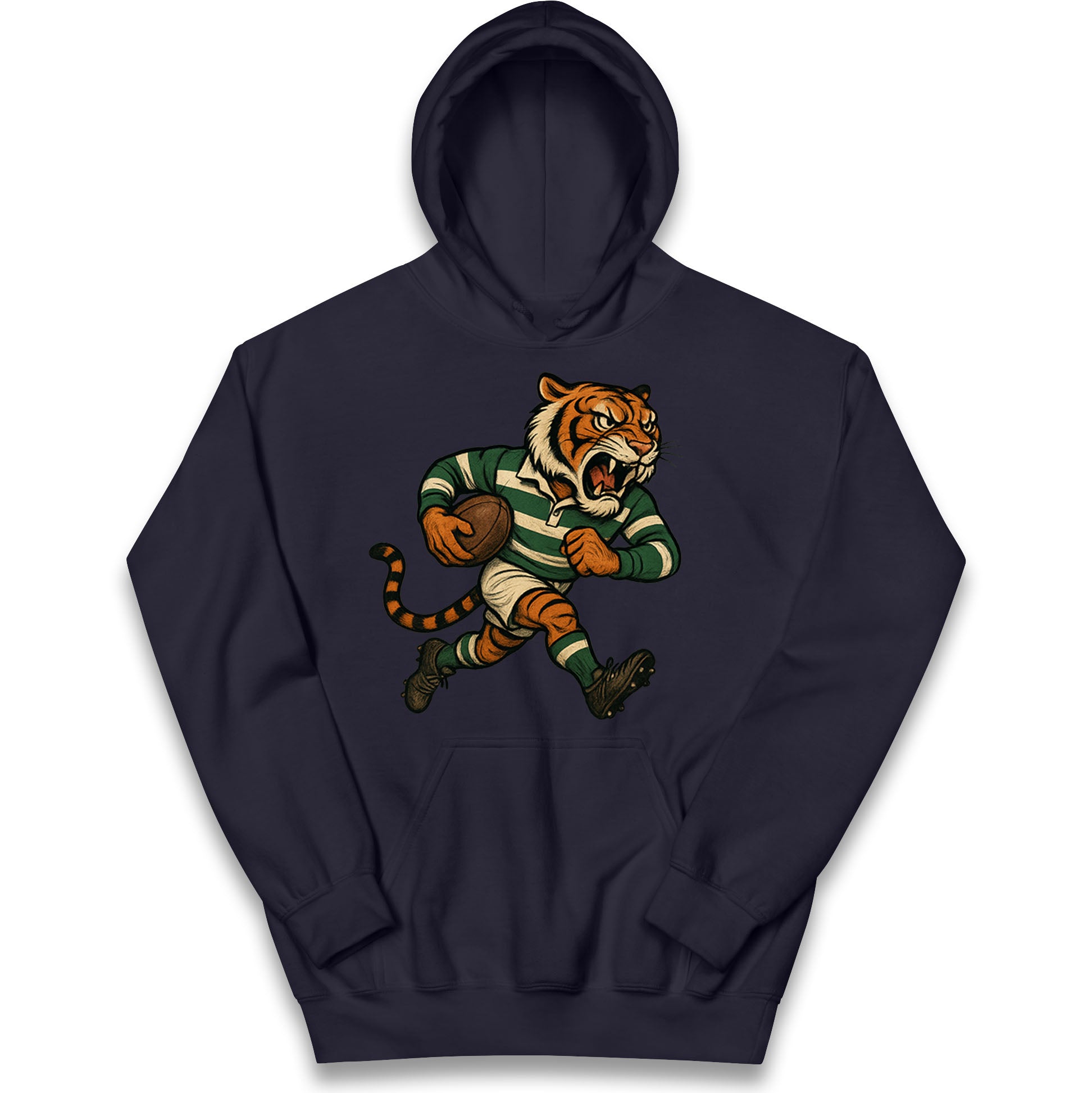 Retro Leicester Tigers Rugby Union Kids Hoodie 