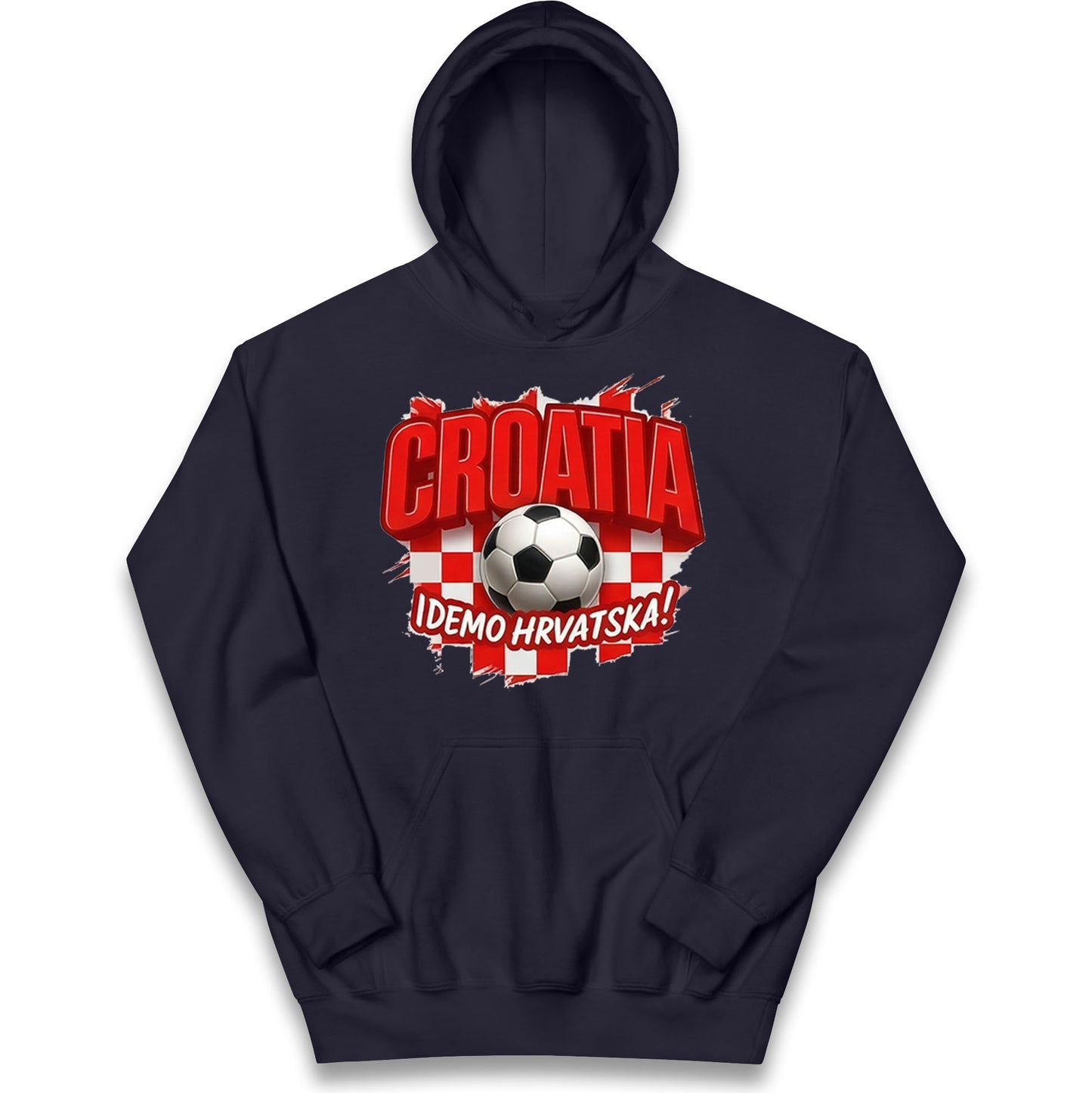 Croatia Retro World Cup Kids Hoodie