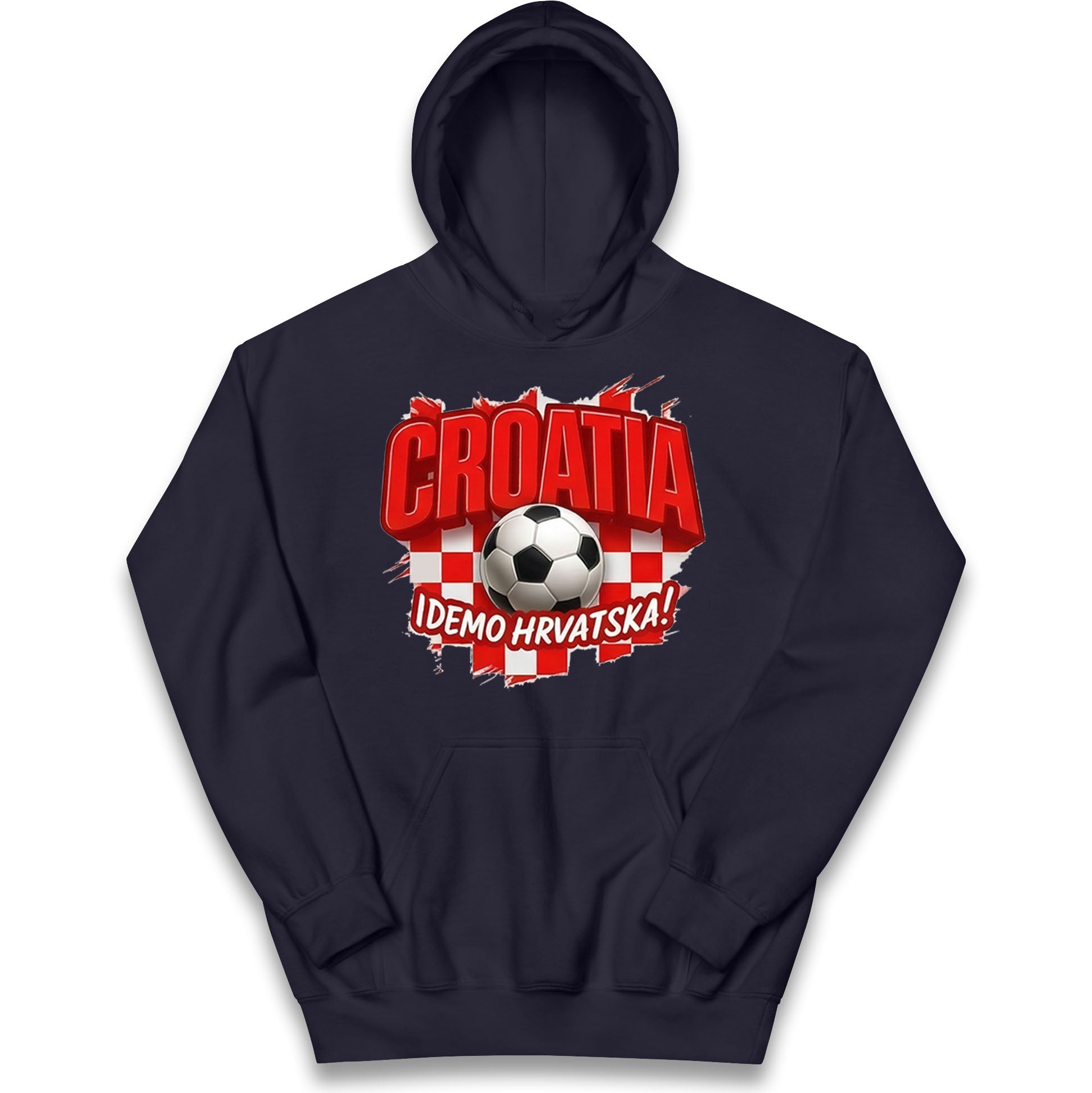 Croatia Retro World Cup Kids Hoodie