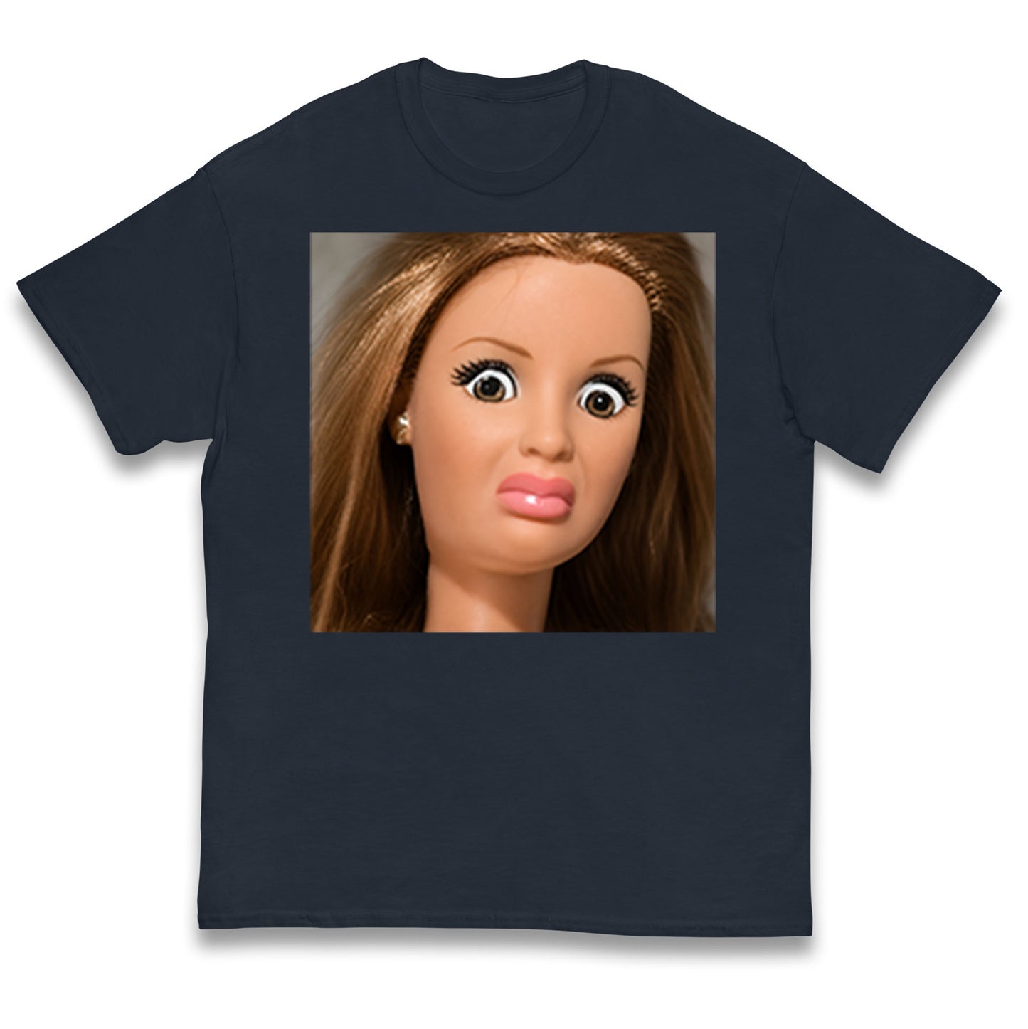 Funny Distressed Doll Face Meme Kids T Shirt