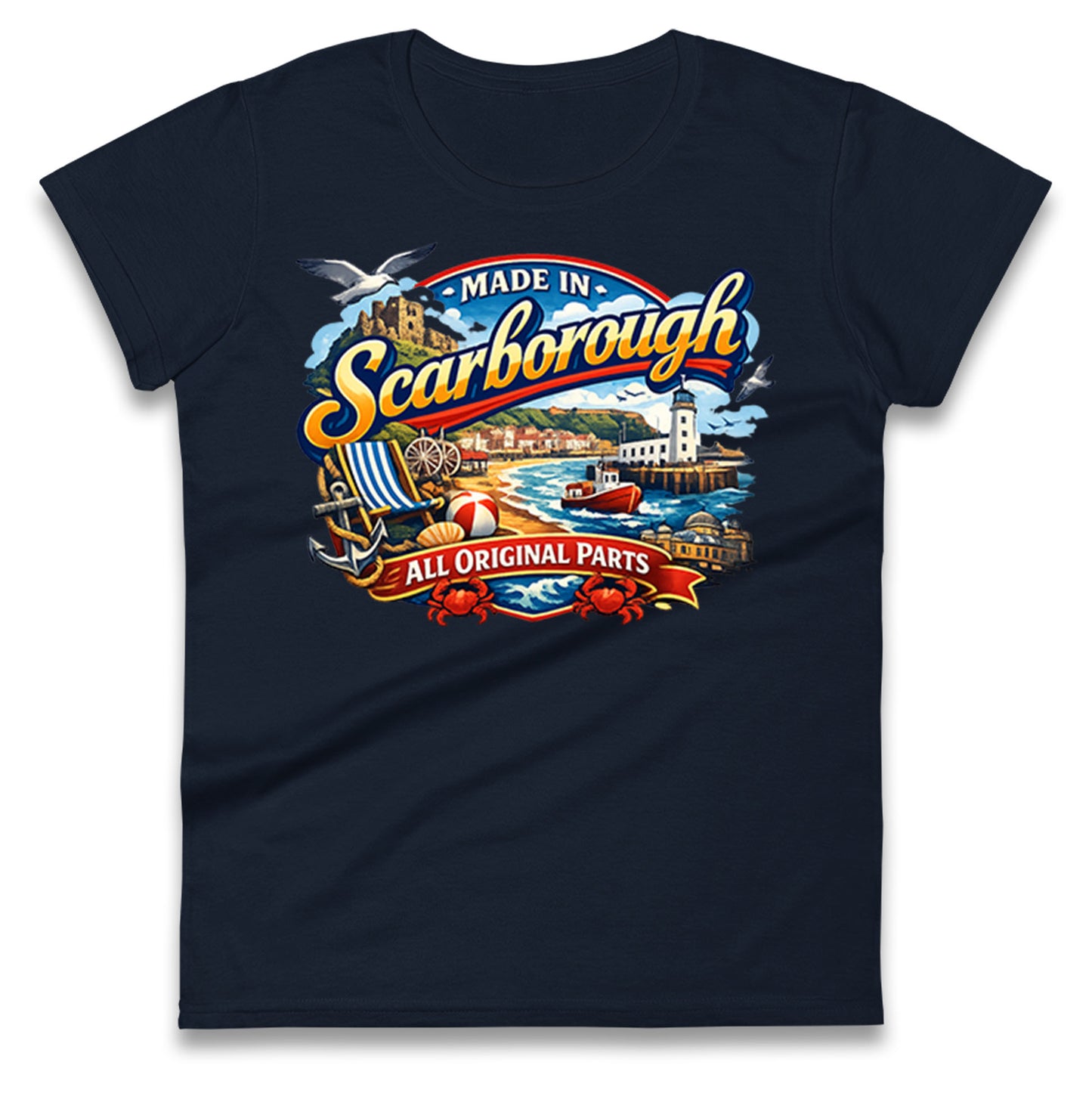 Made In Scarborough All Original Parts Ladies T Shirt