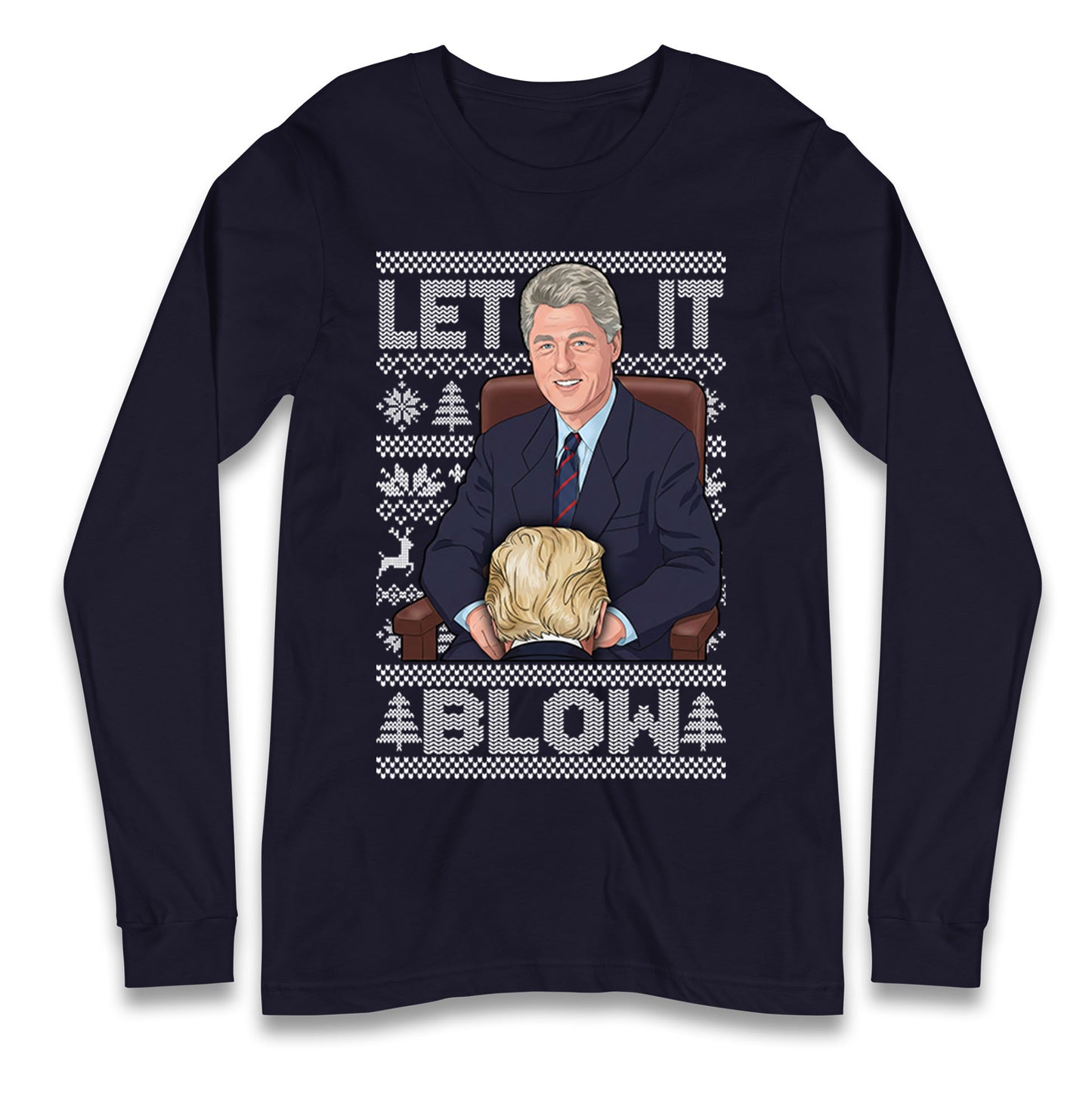 Bill Clinton Christmas Longsleeve T Shirt 