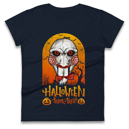 Billy The Puppet Saw Halloween Womens t shirt