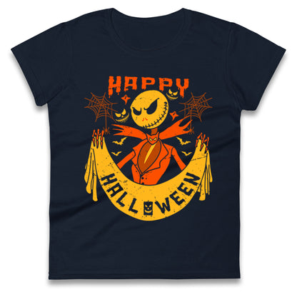 Jack Skellington Happy Halloween Womens t shirt