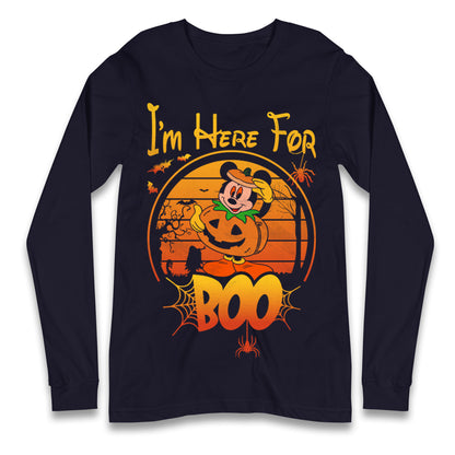 Mickey Mouse Im Here For Boo Halloween T Shirt
