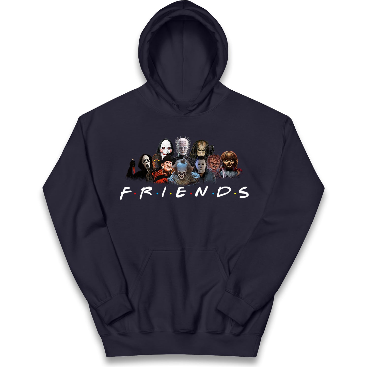 Horror Characters Friends Halloween Kids Hoodie