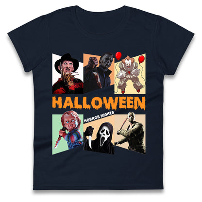Horror Characters Halloween Horror Nights Womens t shirts