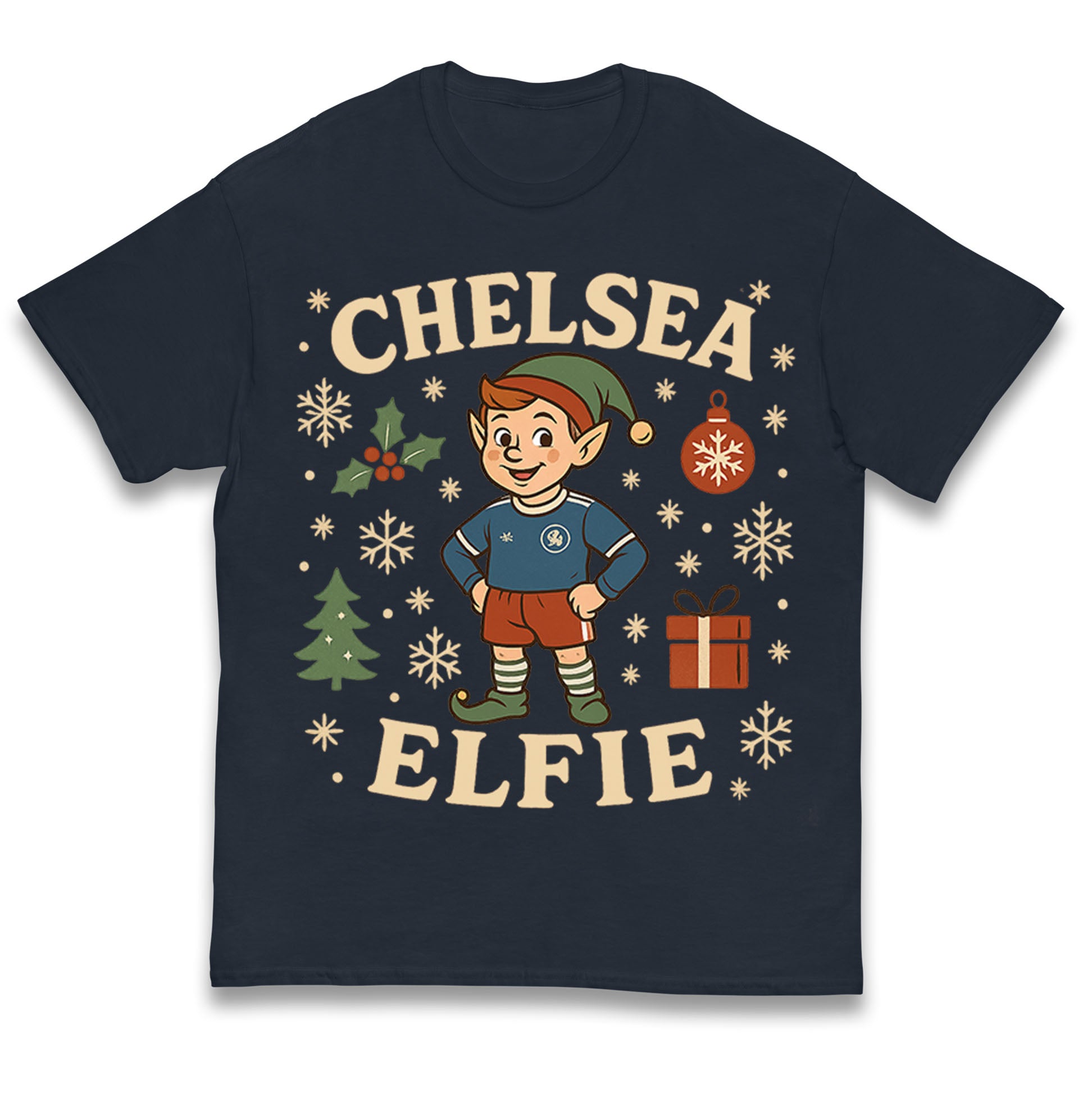 Chelsea FC Christmas Kids T Shirt