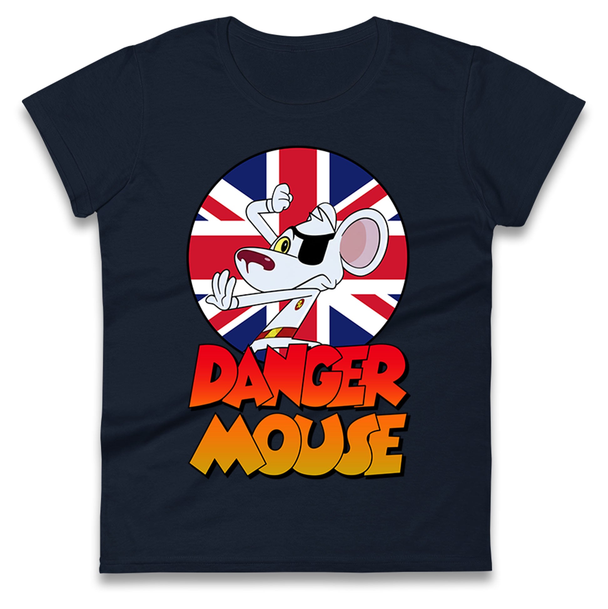 Danger Mouse Union Jack Ladies T Shirt