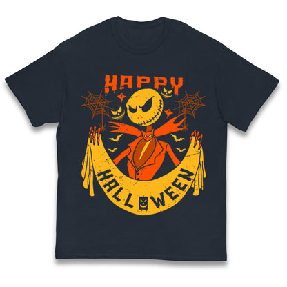Jack Skellington Happy Halloween Kids T Shirt