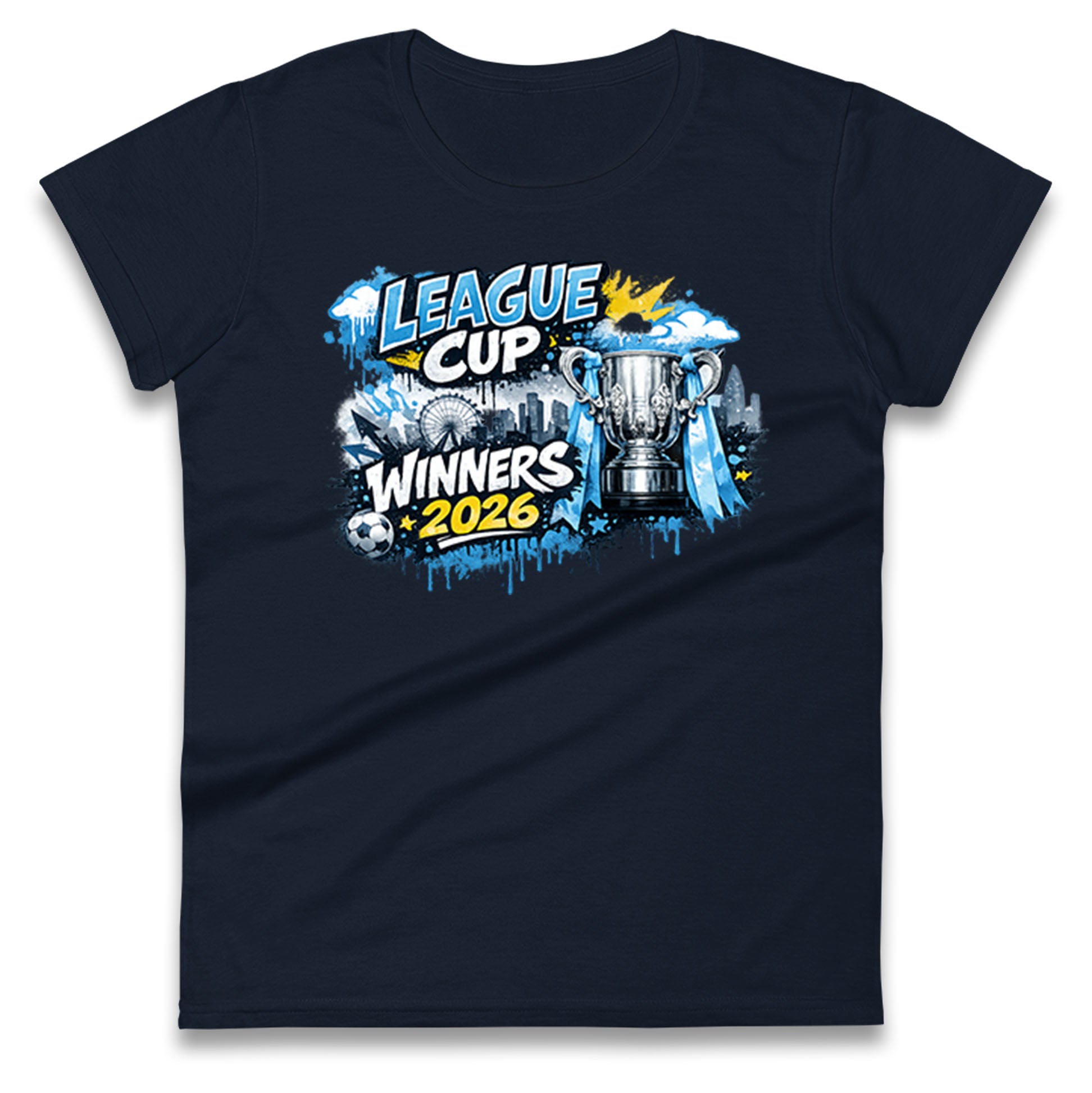 Man City League Cup Winners 2026 Ladies T Shirt