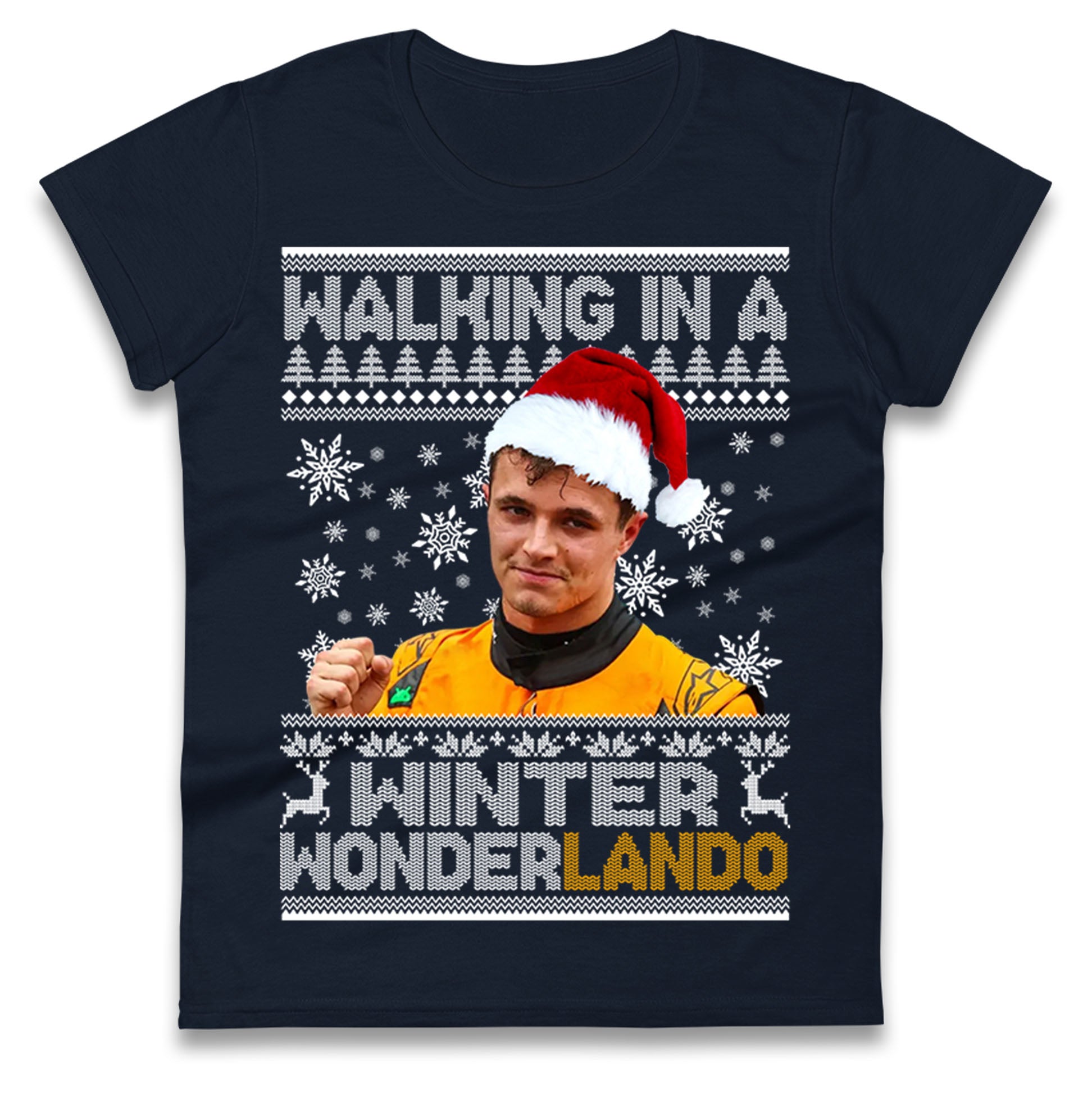 Lando Norris Christmas Ladies T Shirt