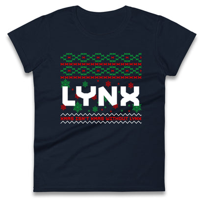 Lynx Christmas Ladies T Shirt