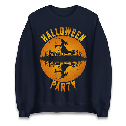 Scary Witch Halloween Party Sweatshirt
