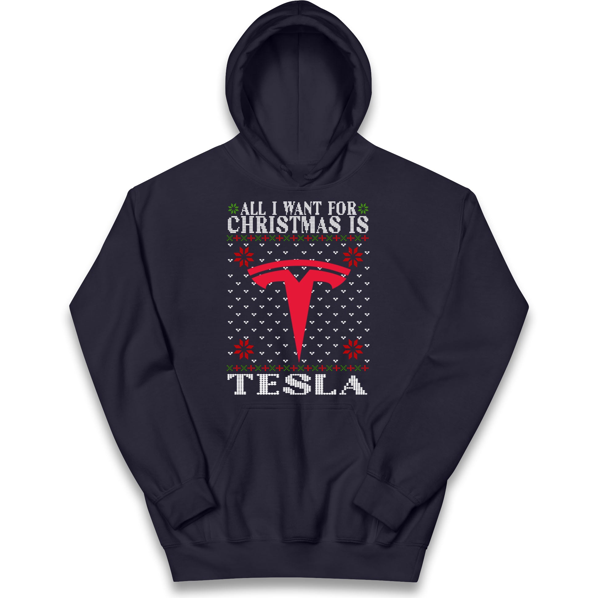 tesla christmas hoodie