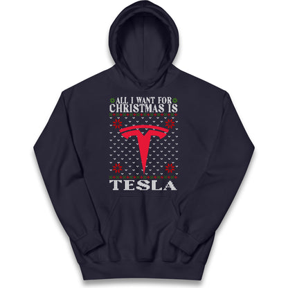 tesla christmas hoodie