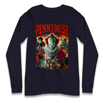 The Clown Pennywise Halloween Bootleg Long Sleeve T Shirt