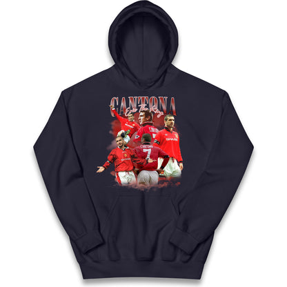 Retro Cantona Bootleg Football Kids Hoodie
