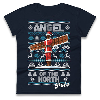Angel Of The North Pole Christmas Ladies T Shirt