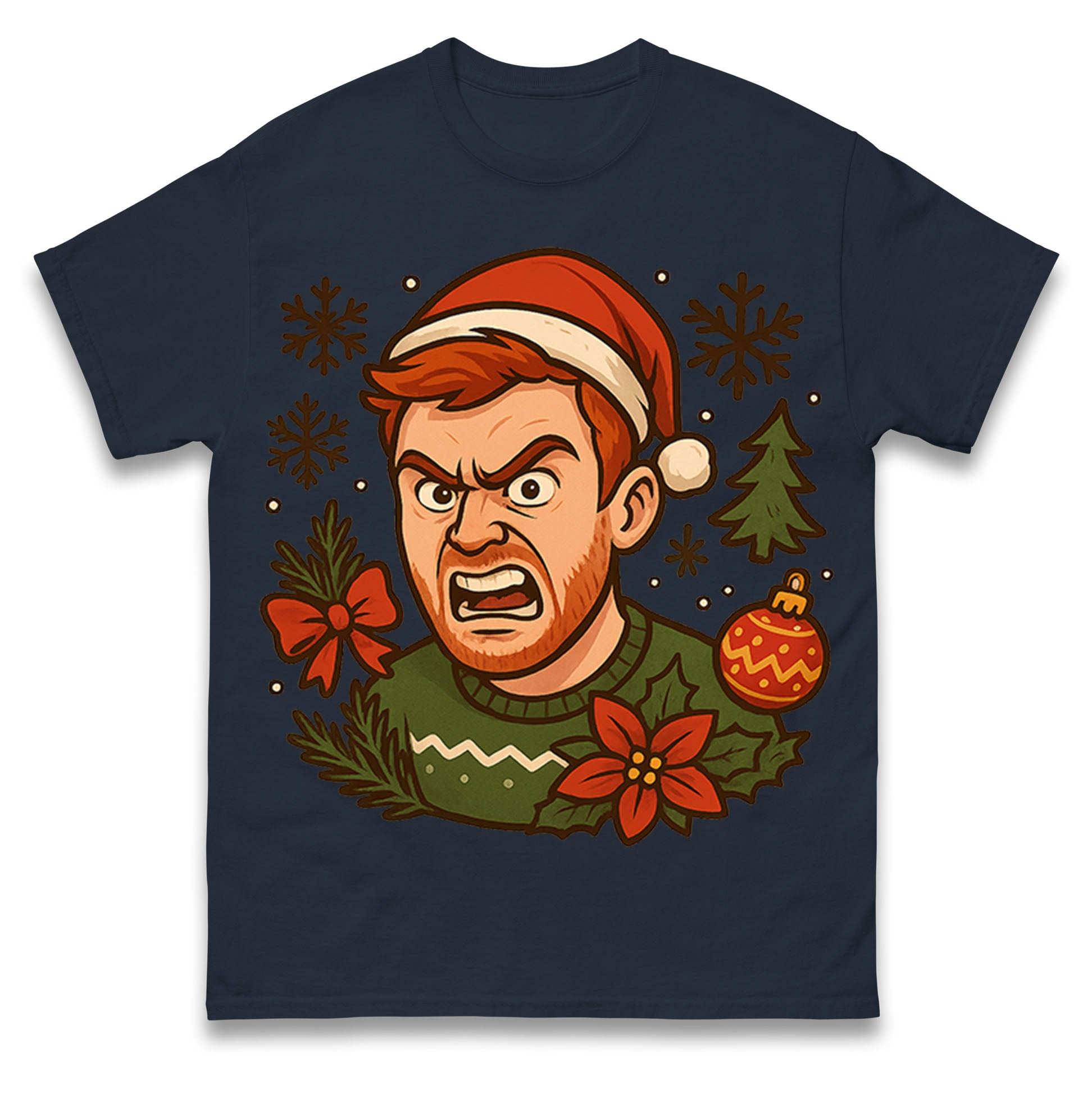 Angry Ginge Christmas T Shirt 