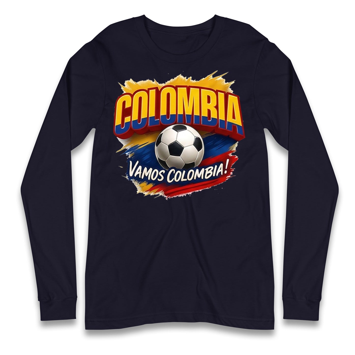 Colombia Retro World Cup Longsleeve T Shirt 
