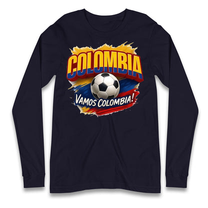 Colombia Retro World Cup Longsleeve T Shirt 