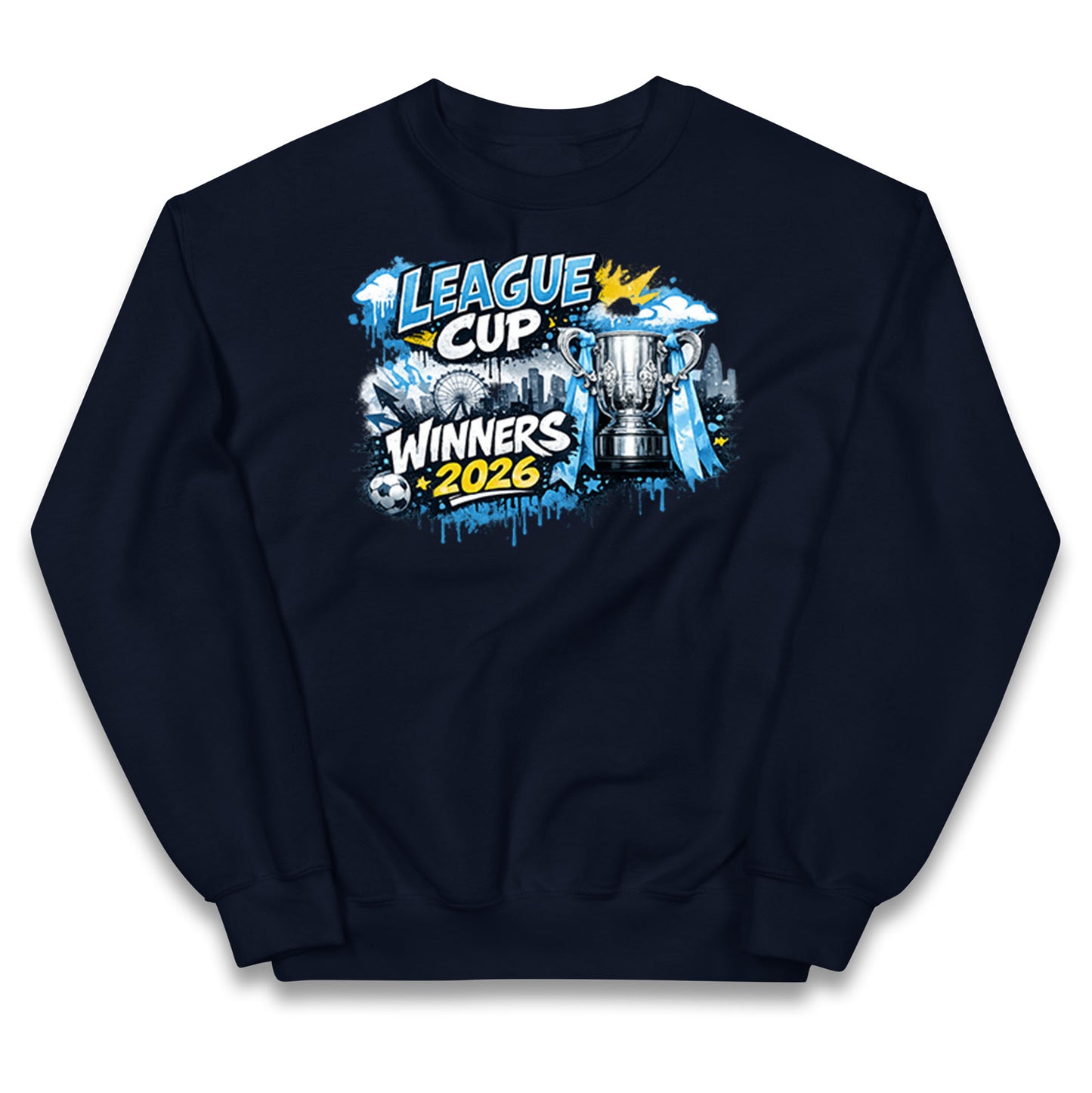 Man City League Cup Winners 2026 Kids Jumper