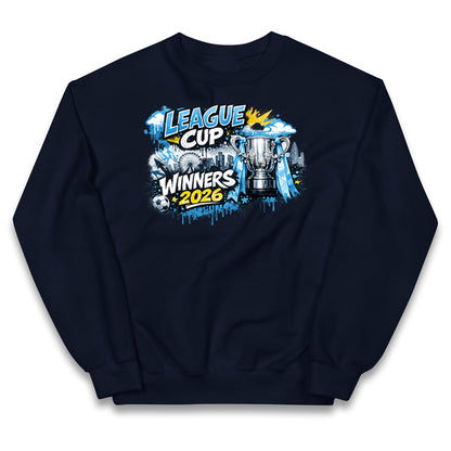 Man City League Cup Winners 2026 Kids Jumper