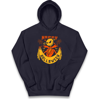 Jack Skellington Happy Halloween Kids Hoodie