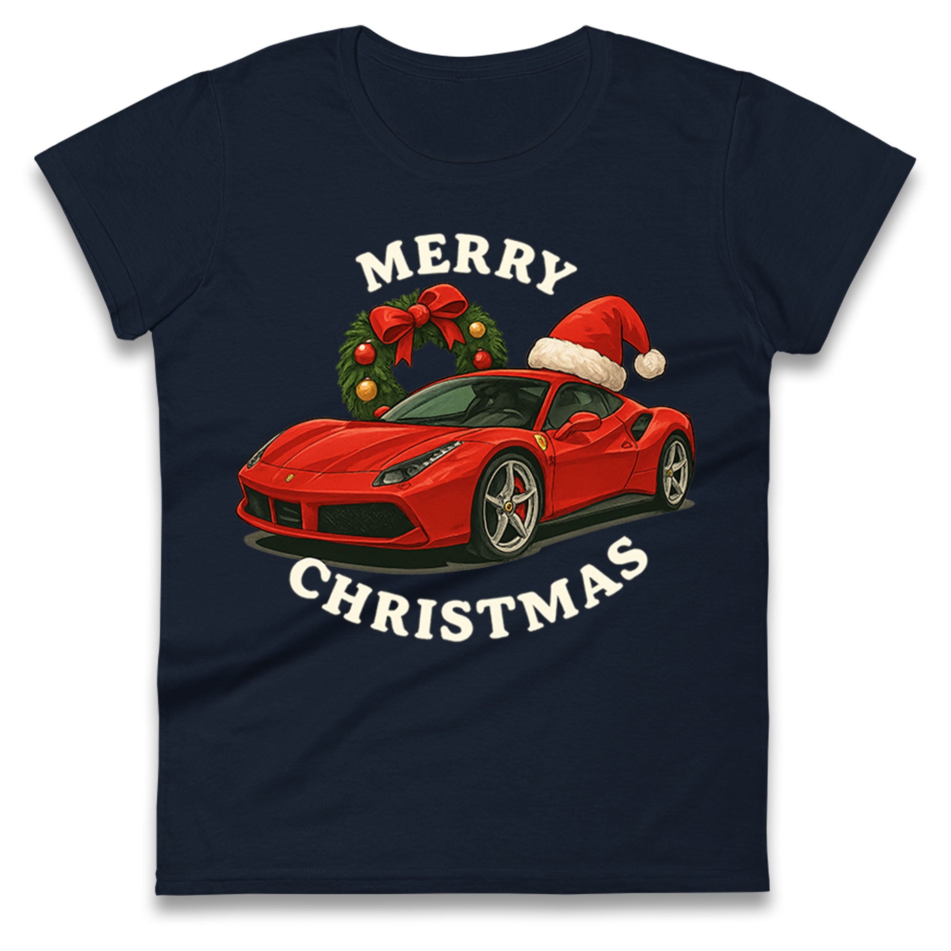 Ferrari Christmas Ladies T Shirt