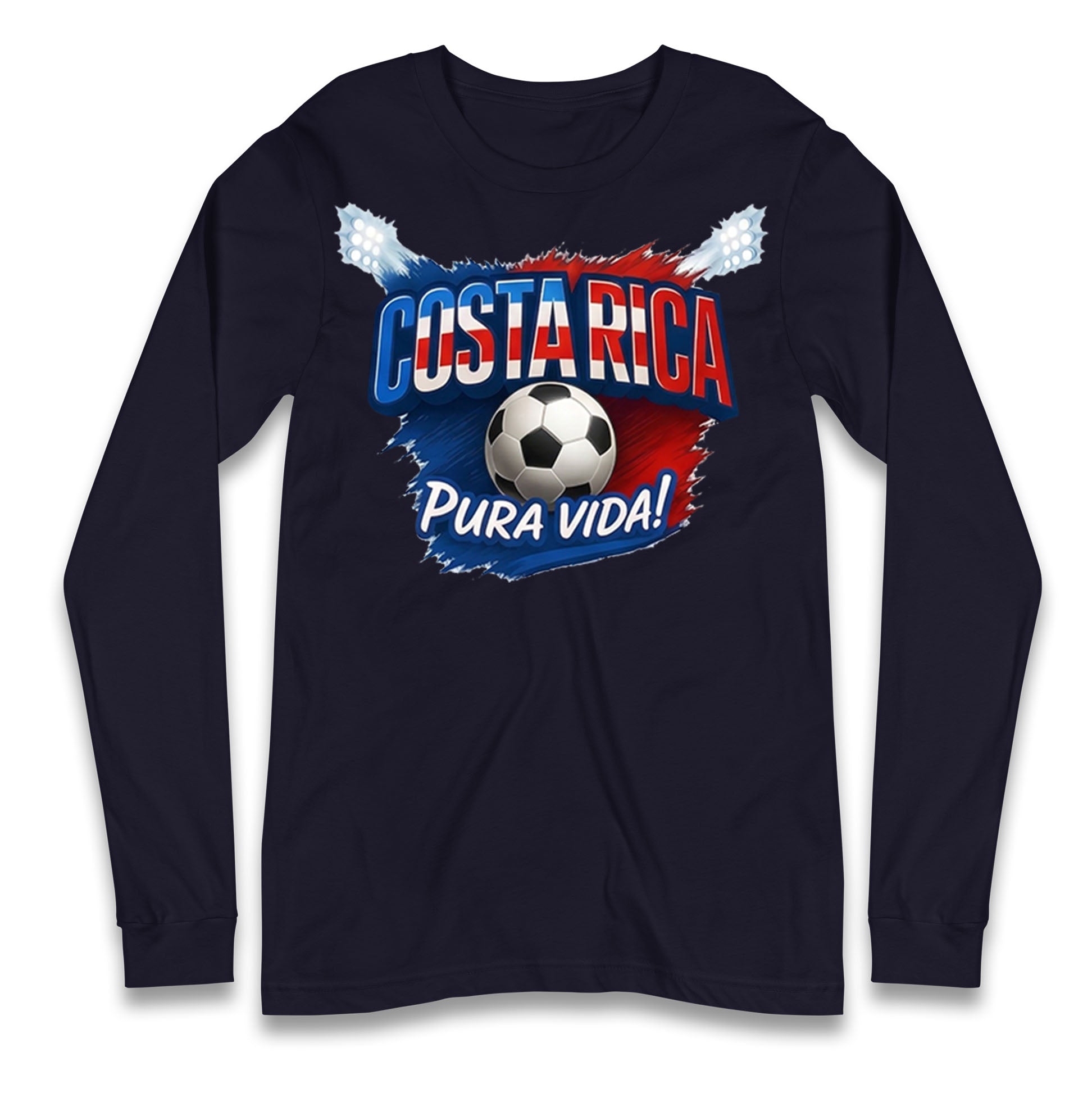 Costa Rica Retro World Cup Longsleeve T Shirt 