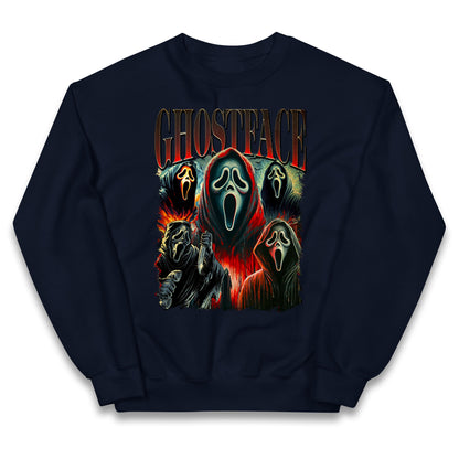 Ghost Face Halloween Bootleg Kids Jumper