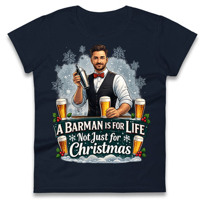 Barman Christmas Ladies T Shirt