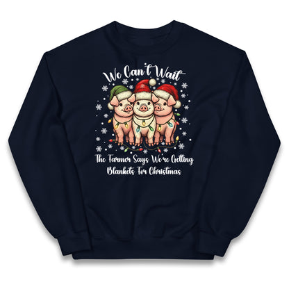 Three Pigs Christmas Kids Jumper
