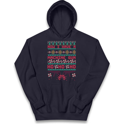 Now I Have A Machine Gun Christmas Kids Hoodie
