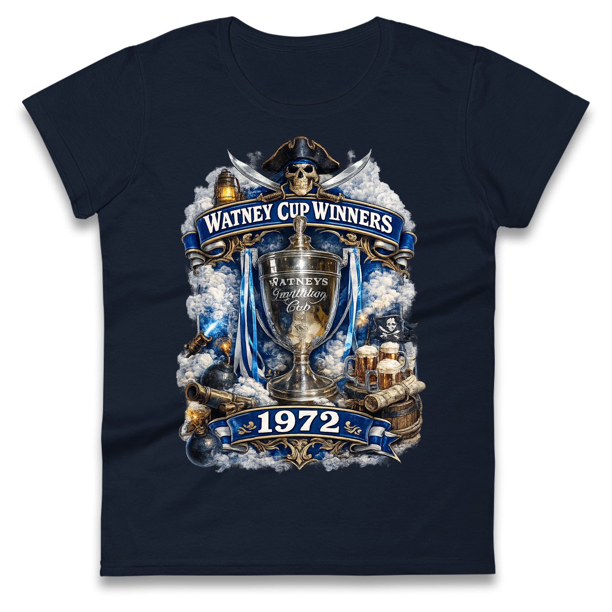 Retro Bristol Rovers Football Ladies T Shirt