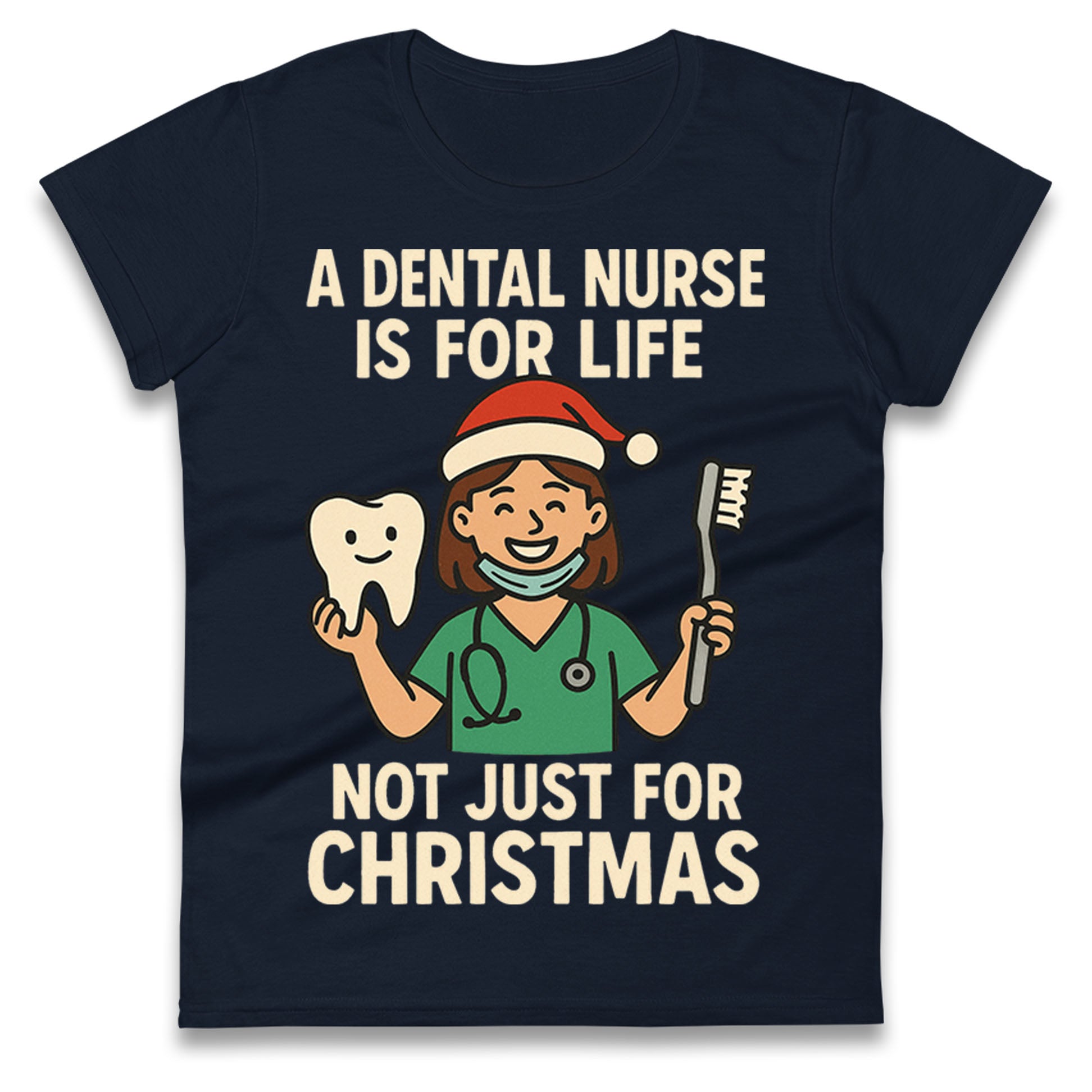 Dental Nurse Christmas Ladies T Shirt