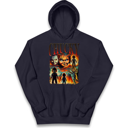 Chucky Doll Halloween Bootleg Kids Hoodie
