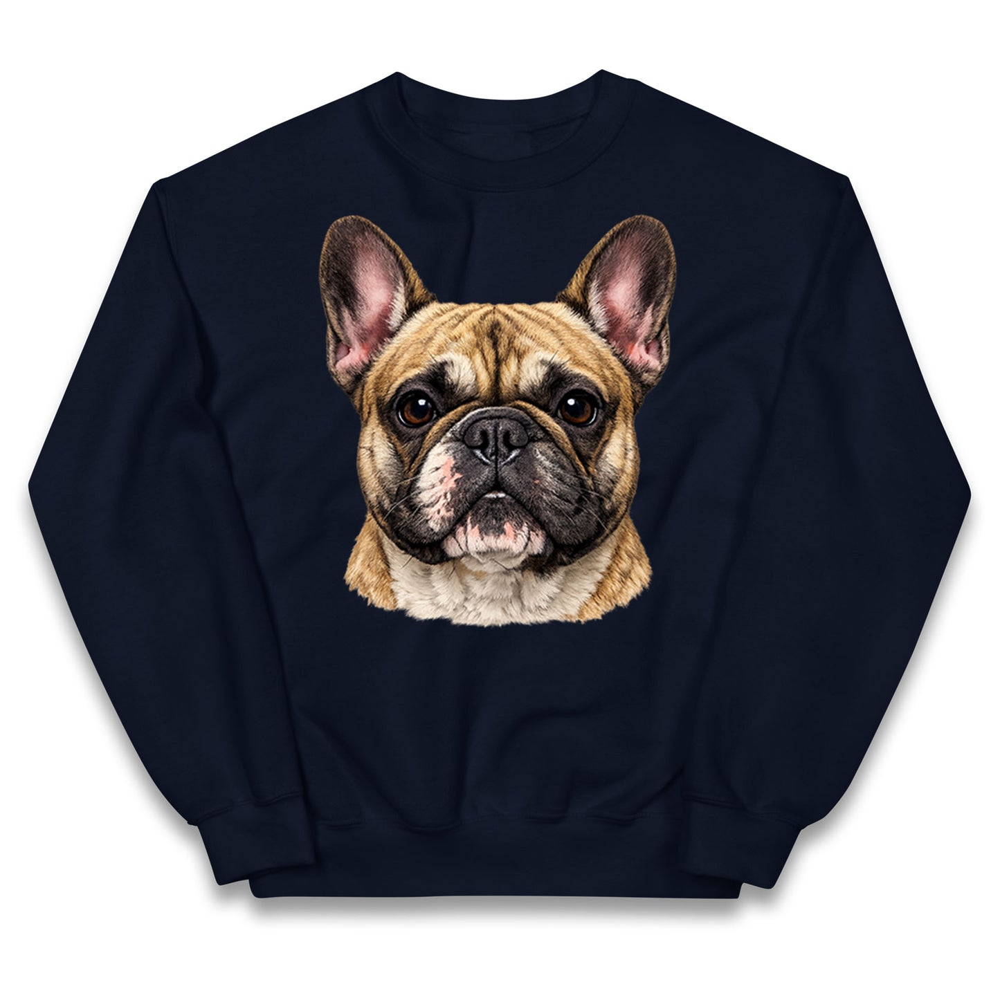 French Bulldog Face Kids Jumper