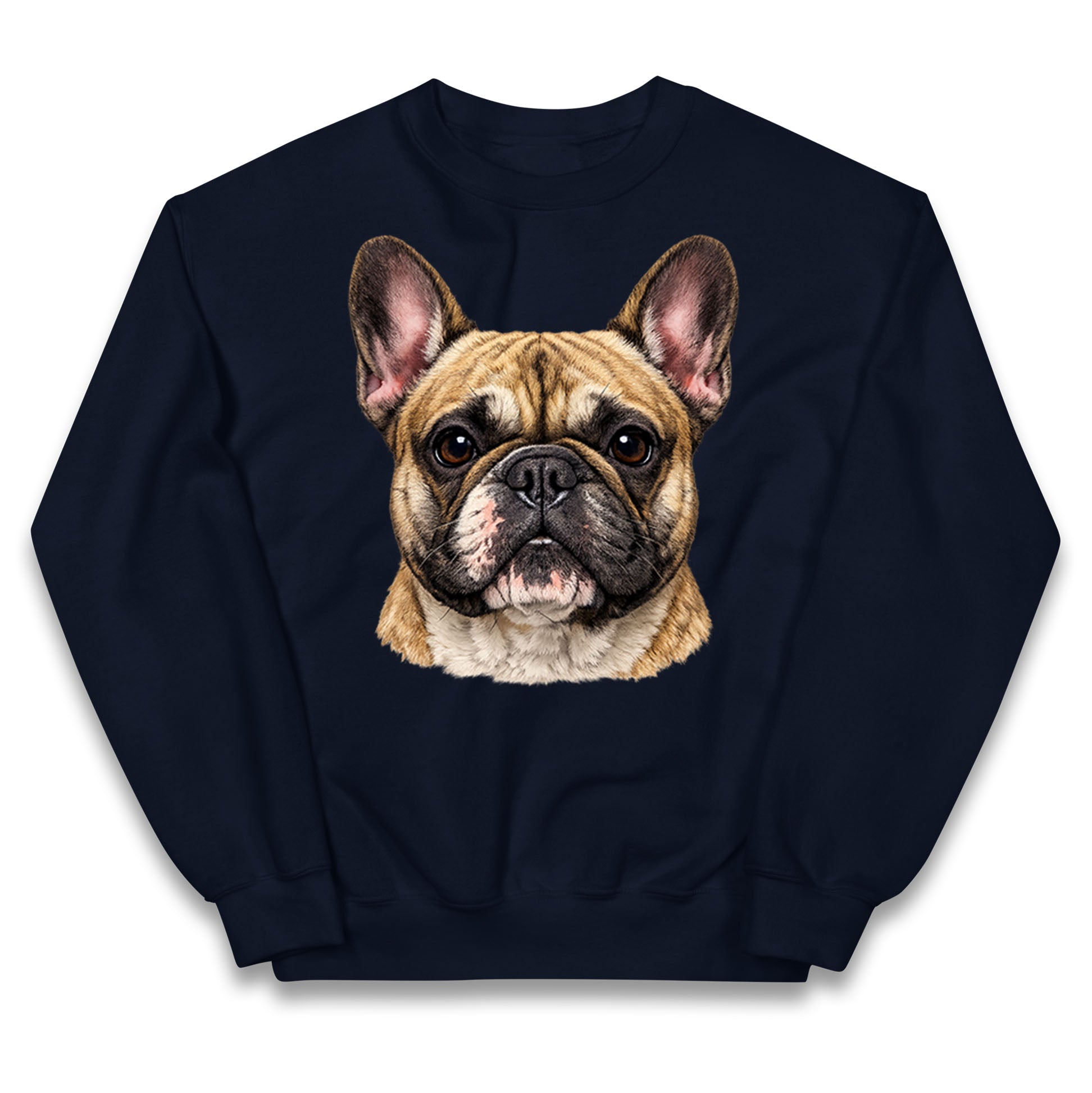 French Bulldog Face Kids Jumper