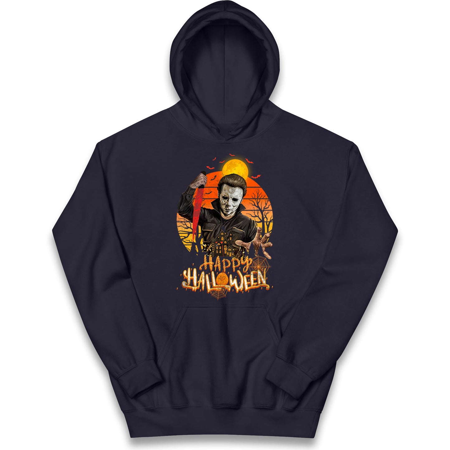 Michael Myers Happy Halloween Kids Hoodie