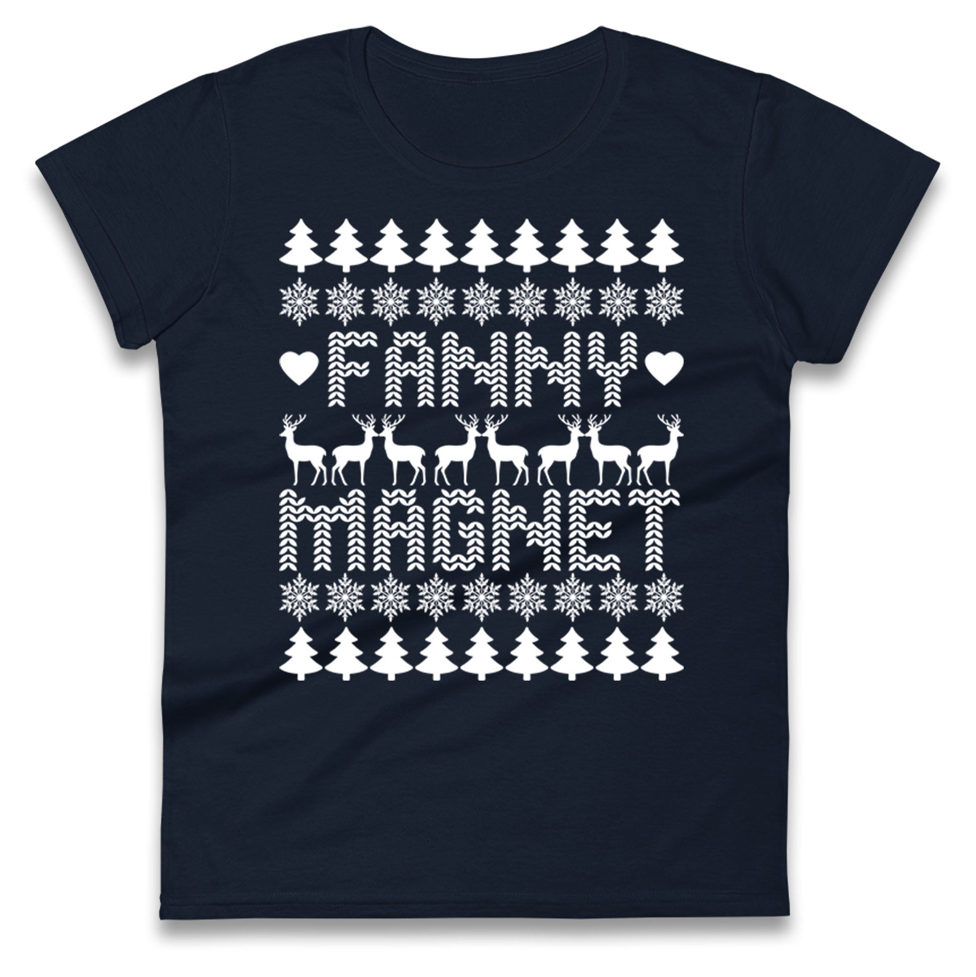 Fanny Magnet Christmas Ladies T Shirt 