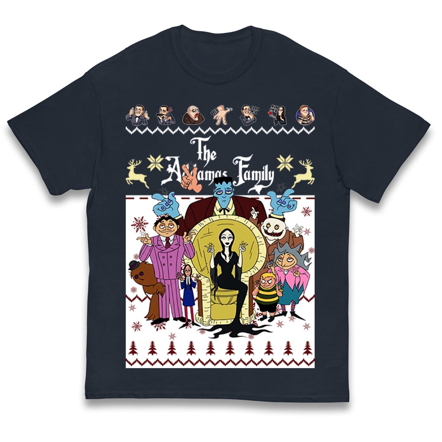 Scary Addams Christmas Kids T Shirt