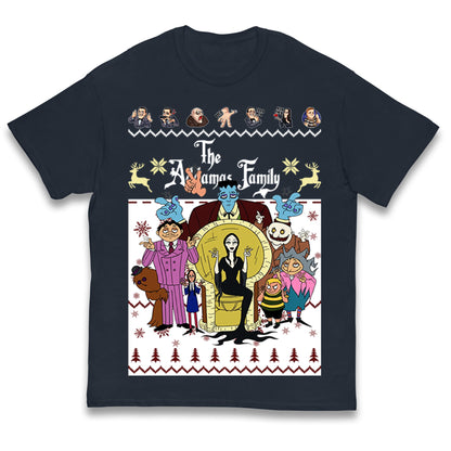 Scary Addams Christmas Kids T Shirt