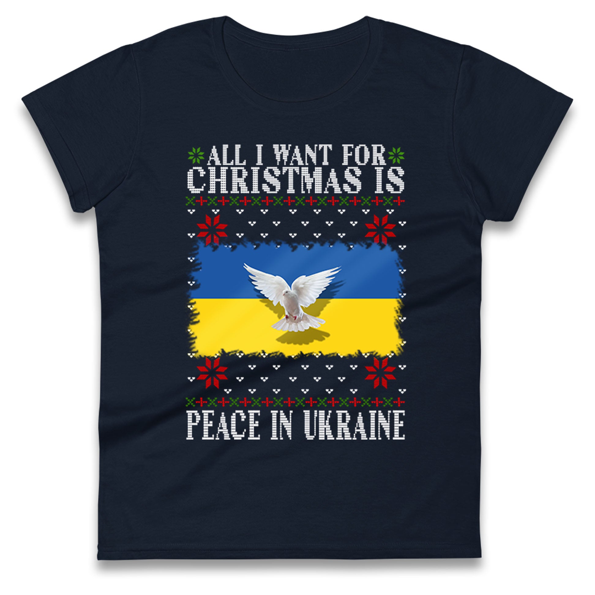 peace in ukraine womens t shirt